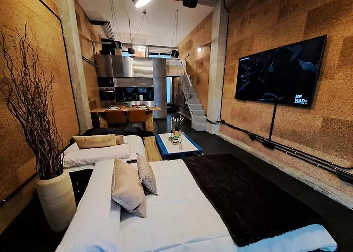 Vibescoruna - Loft Industrial Comercio アパート